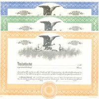 Formalize each shared record your company sells. Get custom Stock Certificates online. We print and ship. Fill out and distribute. Right-facing, Eagle insignia.