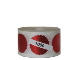 Get a 1000 roll of red foil embossing labels to embellish your corporate seals.