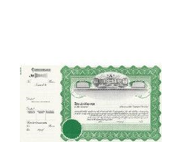 Incorporate in Massachusetts? Formalize each shared record your company sells. Order certificates online. We ship blank, paper templates for distribution. Beautifully lithographed, state specific series by Goes.