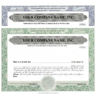 Custom Corporate Stock Certificates 3 Hole Punched Green Pack Of 20  Certificates - Office Depot