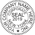 Example Corporate Seal Impression Image Created by an Embosser for a Corporation