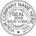 Sample Seal Impression Image Created by a Stamp for a Limited Liability Company