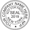 Sample Corporate Seal Impression Image Created by an Embosser for a Non Profit Corporation