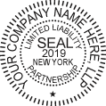 Sample Corporate Seal Impression Image Created by a Stamp for a Limited Liability Partnership