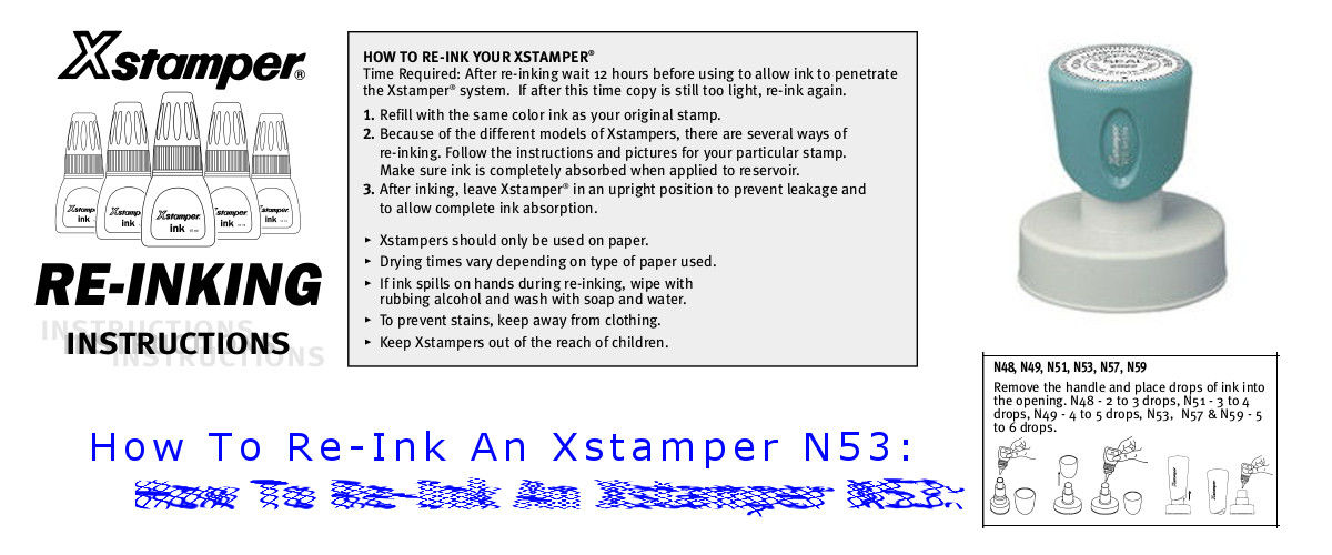 N53 Model Xstamper Reinking Instructions