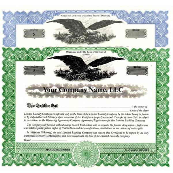 Regulate company members. Get custom LLC Certificates online. We print and ship. Simplify corporate record-keeping. Manufactured by Blumberg.