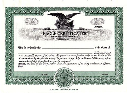 Stock Certificate Searight Cattle Company 