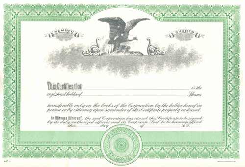 Free Printable Stock Certificates