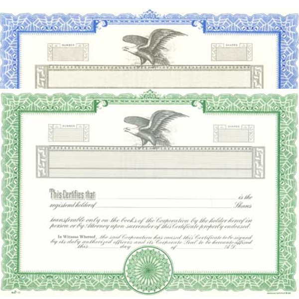 Duke 10 Stock Certificates