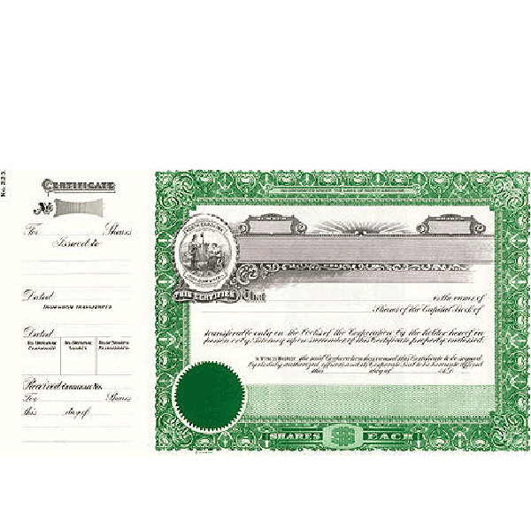 Incorporate in North Carolina? Formalize each shared record your company sells. Order certificates online. We ship blank, paper templates for distribution. Beautifully lithographed, state specific series by Goes.