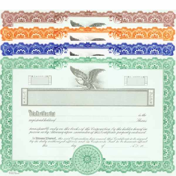Formalize each shared record your company sells. Order blank Stock Certificates online. We print and ship templates. You fill out. Distribute. Popular Goes Series.