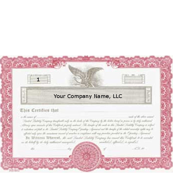 Regulate membership. Get custom LLC Certificates online. We print and ship. Makes corporate record-keeping simple. Goes lithographing.