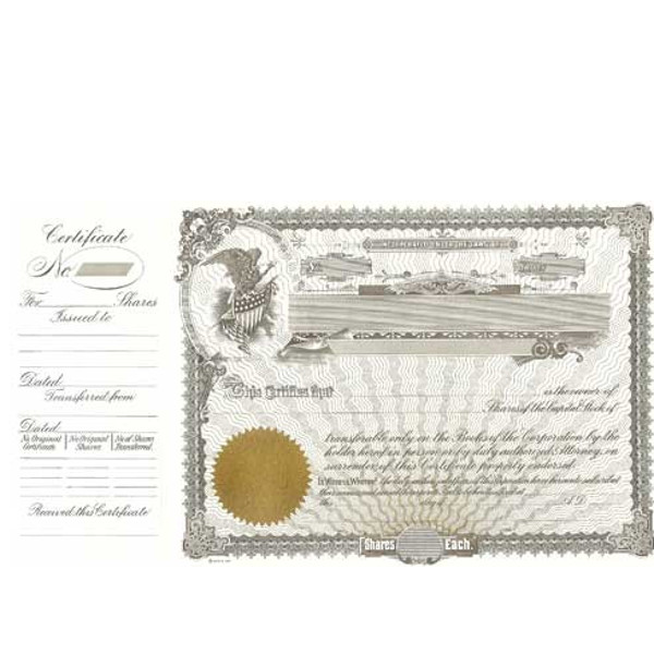 Incorporated? Formalize each sold shared record. Blank Long Form Stock Certificate Templates contain Shares Each & Capital Text. Standard Wording.