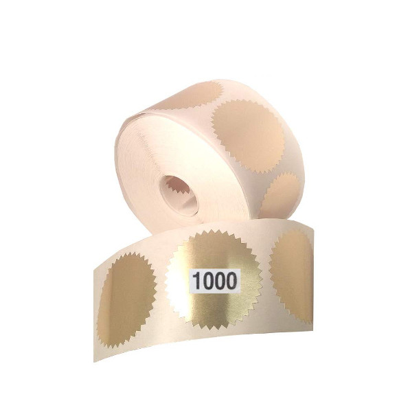 Get a 1000 roll of gold foil embossing labels to embellish your corporate seals.