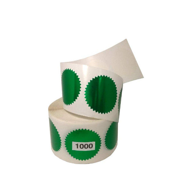 Get a 1000 roll of green foil embossing labels to embellish your corporate seals.