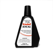 Trodat IDEAL brand black ink can be used to refill traditional stamp pads and most self-inking models.