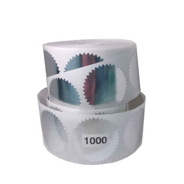 Get a 1000 roll of Silver foil embossing labels to embellish your corporate seals.