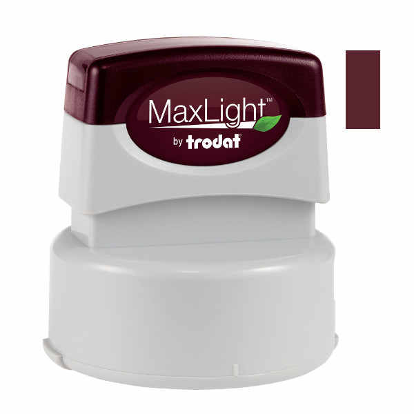 A seal impression inker makes embossings visible for fax, scan, or copy. Maxlight uses premium, fast-drying, dark red ink.