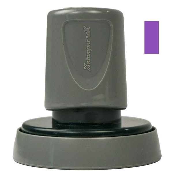 A seal impression inker makes embossings visible for fax, scan, or copy. The Xstamper uses high-quality, fast-drying violet ink.